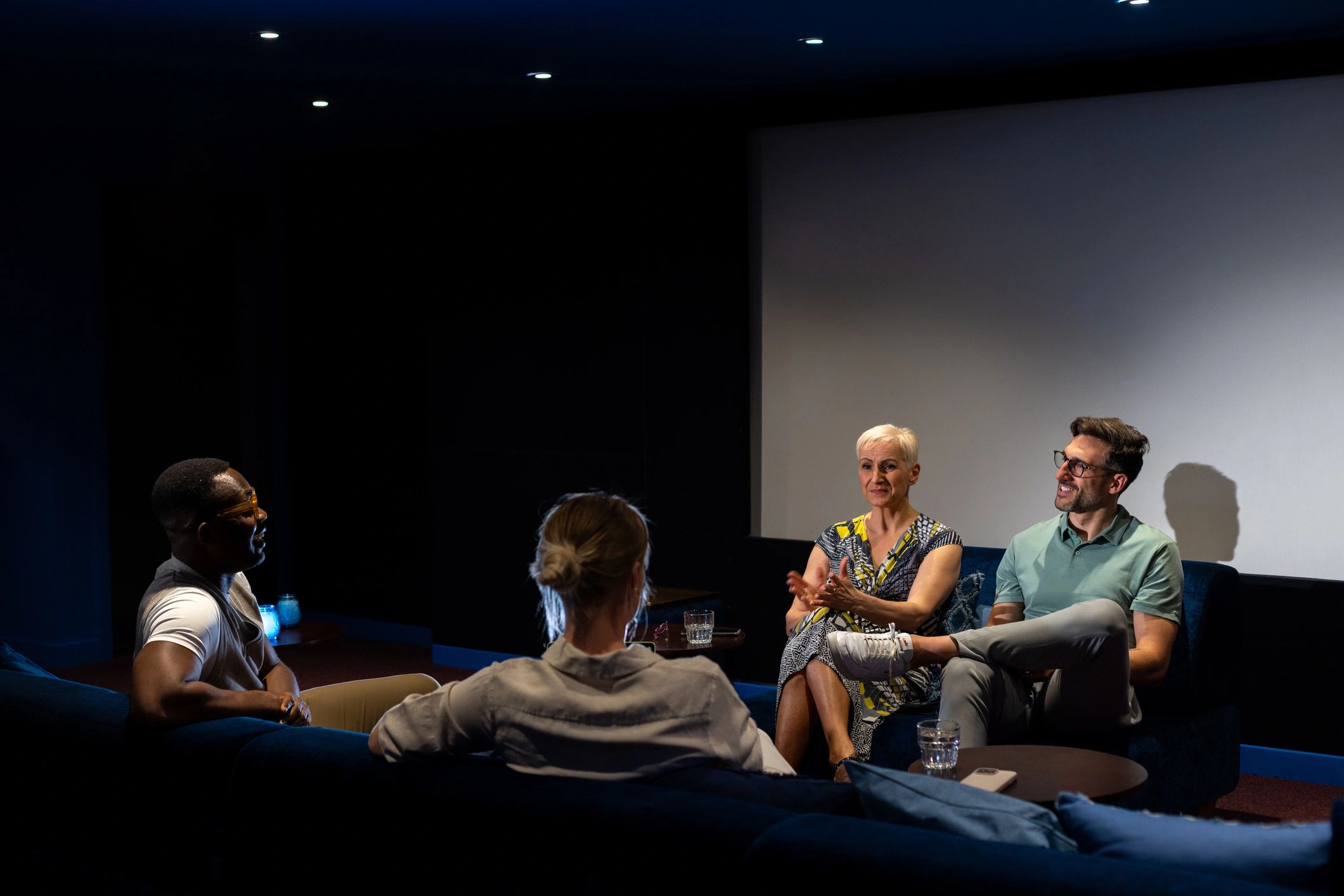 Business panel discussion in a stylish venue